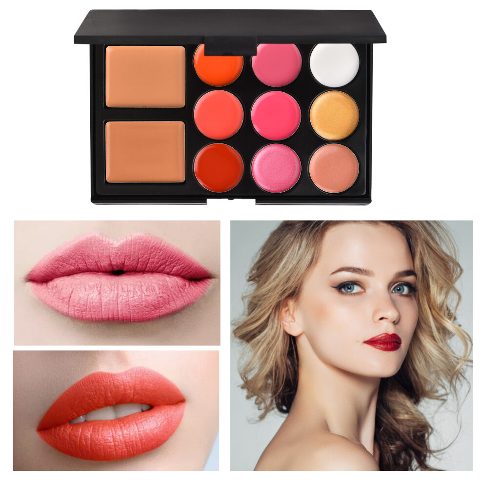 Cream Cosmetic Makeup Kit Concealer Lip Gloss Palette Brush Sponge Puff