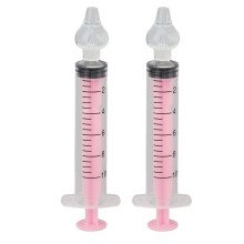 (Pink) 2x10ml Nasenspülung Spritze Silikon Rosa