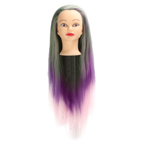 Grün-Lila Perückenpuppe Friseur-Training 1