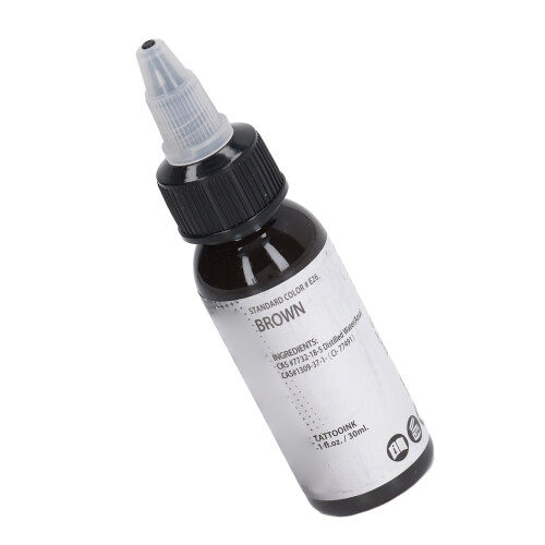 (Brown) 30ml Brown Tattoo Ink High Pigmentation Long Wearing 2