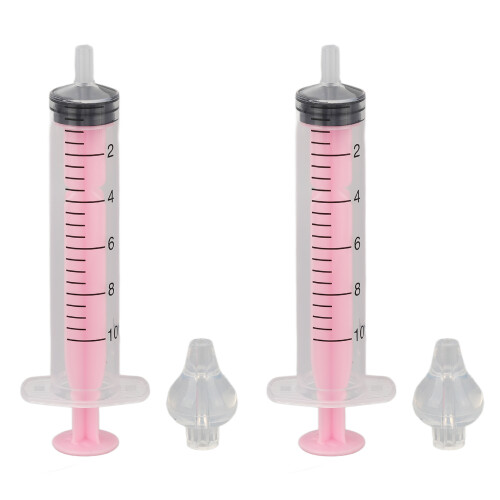 (Pink) 2x 10ml Spuit Neusirrigator Silicone Roze 1