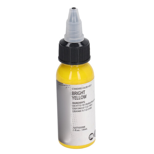(Bright Yellow) 30ml Brown Tattoo Ink High Pigmentation Long Wearing 1