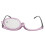 (+2.00) Flip-Down-Make-up-Brille lila Rahmen +2,00 3
