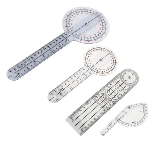 4x Medizinischer Goniometer-Satz Transparent Winkelmaß 2