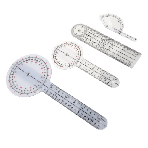 4x Medizinischer Goniometer-Satz Transparent Winkelmaß 1