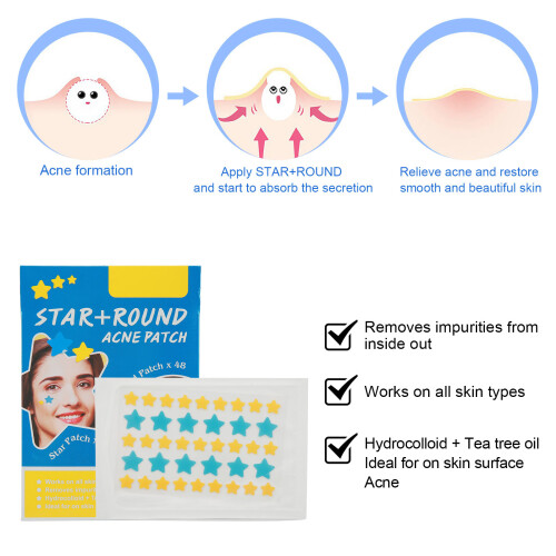 126pcs Star Tea Tree Oil Pimple Patches 1