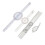 4x Medizinischer Goniometer-Satz Transparent Winkelmaß 4