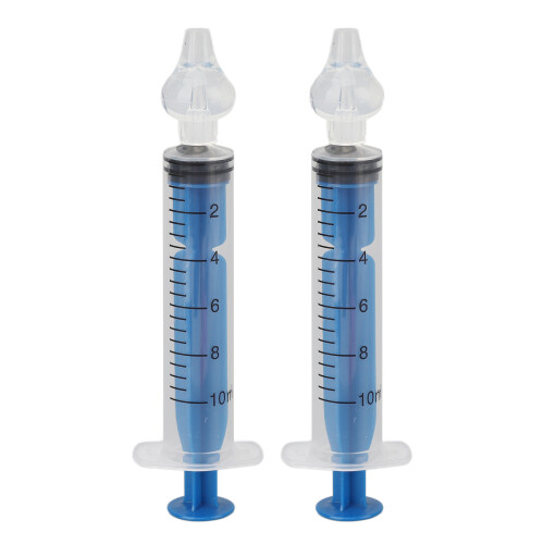 (Blue) 2x10ml Nasenspülung Spritze Silikon Rosa