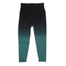 Frauen Yoga-Hose High Waist Bauchkontrolle Schwarz Grün