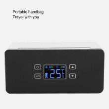 Mini Insulin Cooler Portable LED Display Travel Car Black