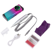 Elektrische Nageldrillmaschine, 30000 U/min, 2600mAh, 6 Aufsätze