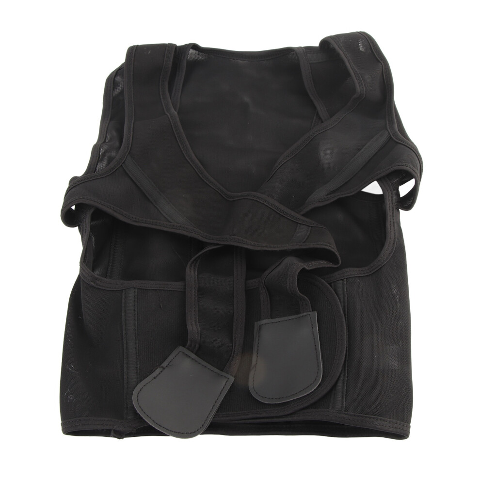 Black (Xxl) Hunchback Posture Corrector Adult Adjustable Back Brace Xxl