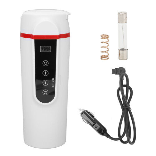 (White) RVS Verwarmde Autokop 500ml Wit