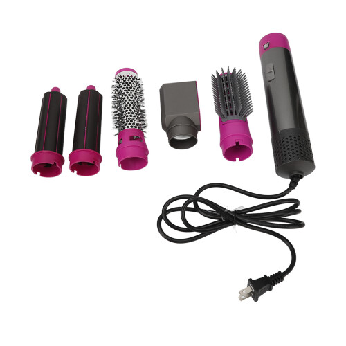 5-in-1 Föhnset Elektrisch Rose Rot Styling-Bürste