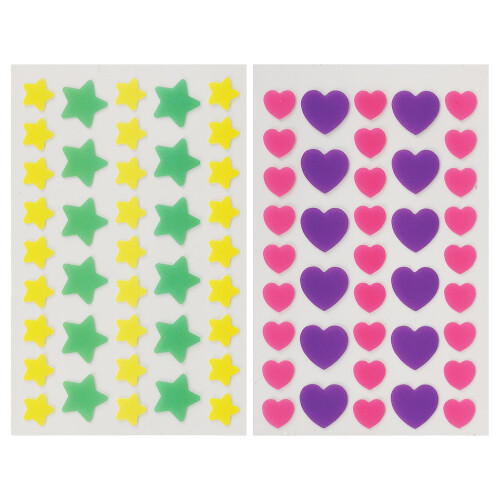 156x Hydrocolloid-Pflaster, Herz- & Sternform, Akne 1