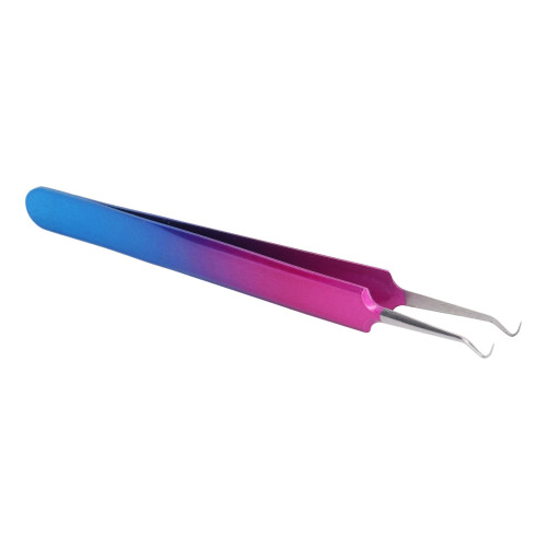 Curved Tip Blackhead Extractor Stainless Steel Tweezers 2