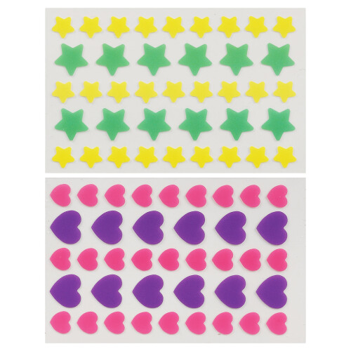 156x Hydrocolloid-Pflaster, Herz- & Sternform, Akne 2