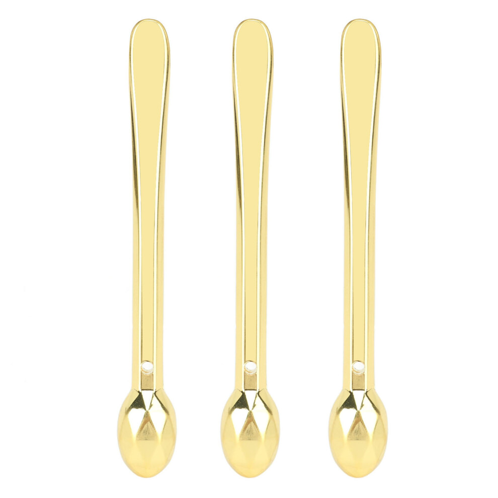 Cream 3Pcs Eye Massage Stick Rhombus Head Zinc Alloy Spatula