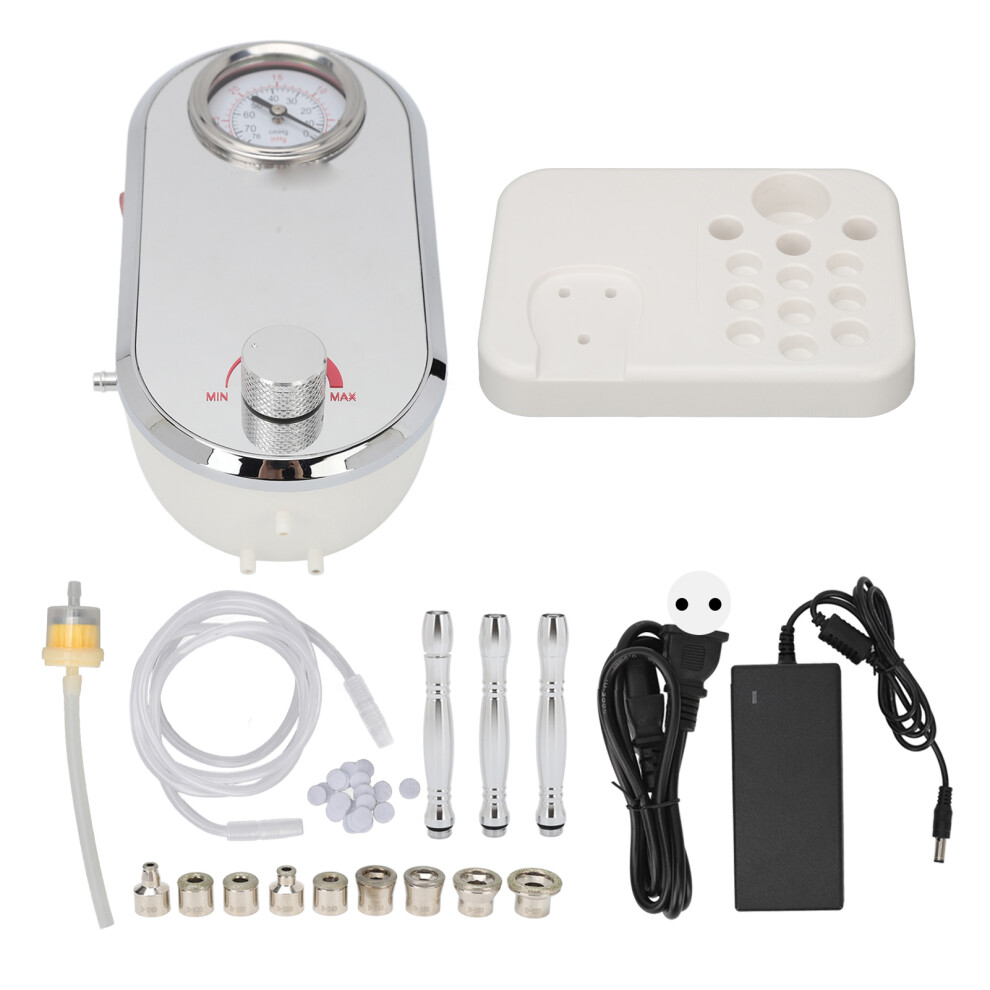 (EU Plug) Dermabrasion Machine Collagen Tightening 9 Heads 100-240V US Plug