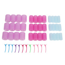 48x Haarkräusler ohne Hitze, 3 Größen, starker Halt mit farbigen Clips