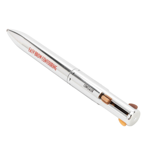 (Medium) 4in1 Waterproof Eyebrow Contour & Highlight Pen Black Brown 1