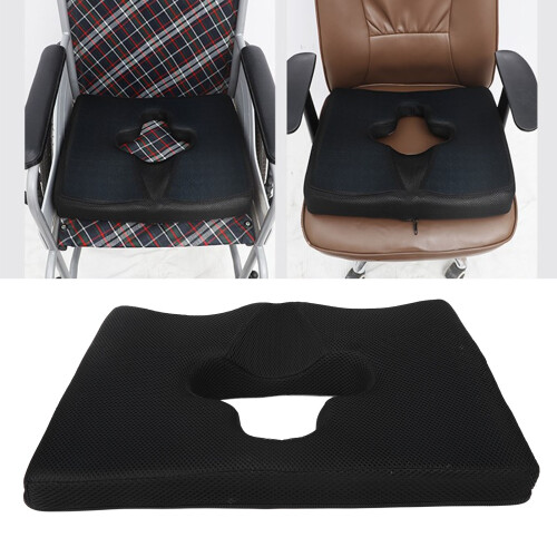 T-Shaped Memory Foam Seat Cushion Black 1