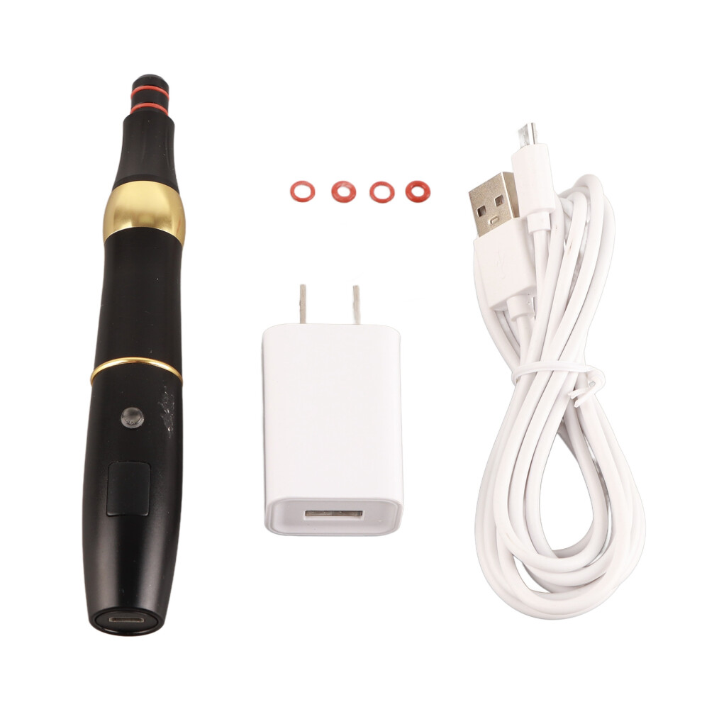 Black (Black) Semi Permanent Tattoo Machine 3 Gears Speed Pen
