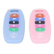 2pcs Baby Teething Toys Car Key Shape Silicone