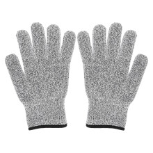 (Grey) 2x Schnittschutzhandschuhe Level 5 Küche Garten Grau