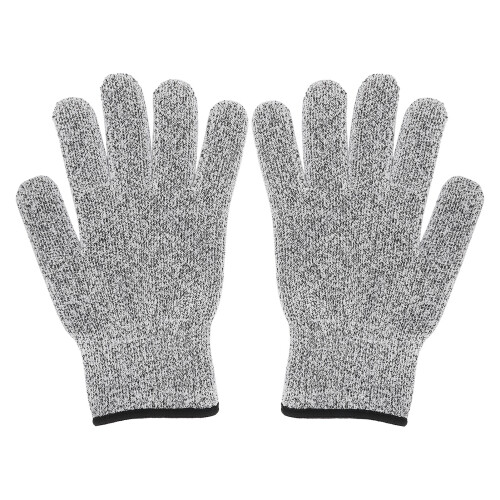 (Grey) 2x Schnittschutzhandschuhe Level 5 Küche Garten Grau