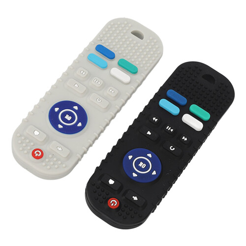 2x Baby Teething Toy Silicone TV Remote Shape 2