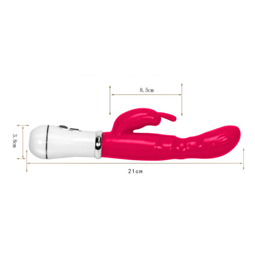 Double G point massage vibrator rabbit stick female device Rose Red 1