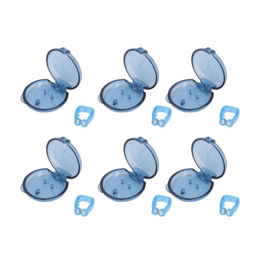 6pcs Mini Magnetic Snore Clip Soft Silicone Unisex