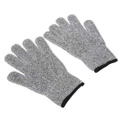 (Grey) 2x Schnittschutzhandschuhe Level 5 Küche Garten Grau 2