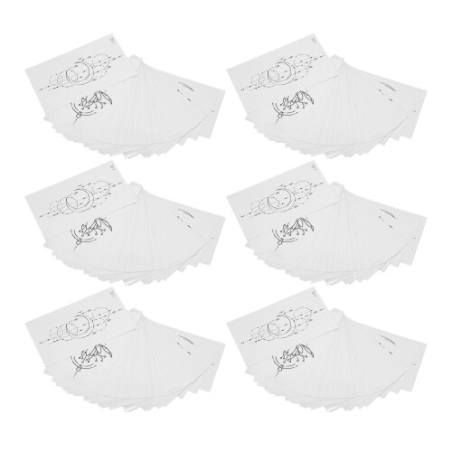 6 Sets 180pcs Geometric Temp Tattoos Moon Sun Flower 1
