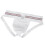 (L) Herren T-Rück-Briefs Low Rise Elastisch Weiß 2