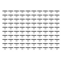 100x Edelstahl-Kamm für Perücken, 4 Zinken