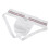 (L) Herren T-Rück-Briefs Low Rise Elastisch Weiß 3