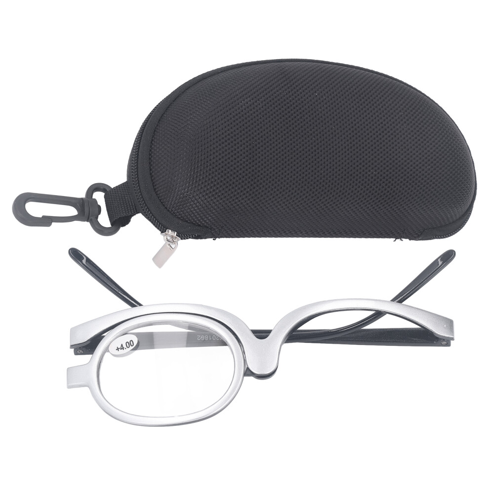 (+4.00) Magnifying Makeup Glasses Single Flip Up Lens +3.50 with Case