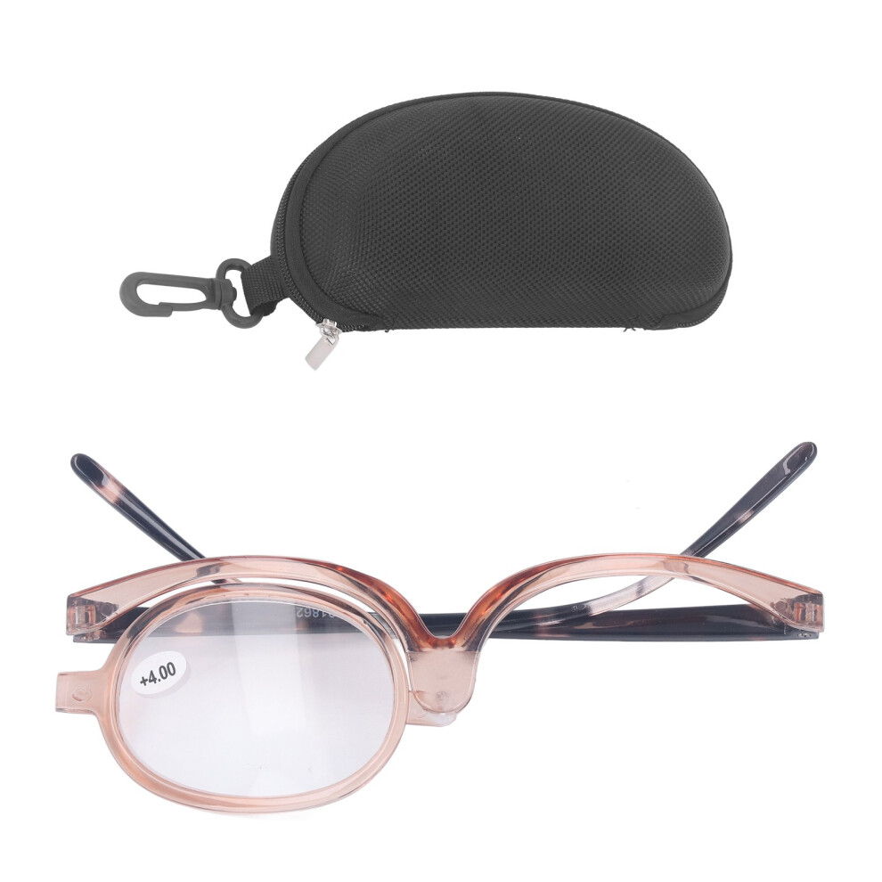 (+4.00) Portable Presbyopic Reading Glasses Magnifying Flip Up +4.00