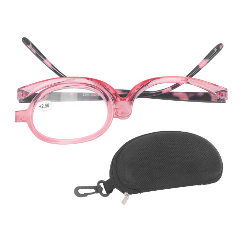 (+2.50) Leichte faltbare Lesebrille mit Drehobjektiv +2,50