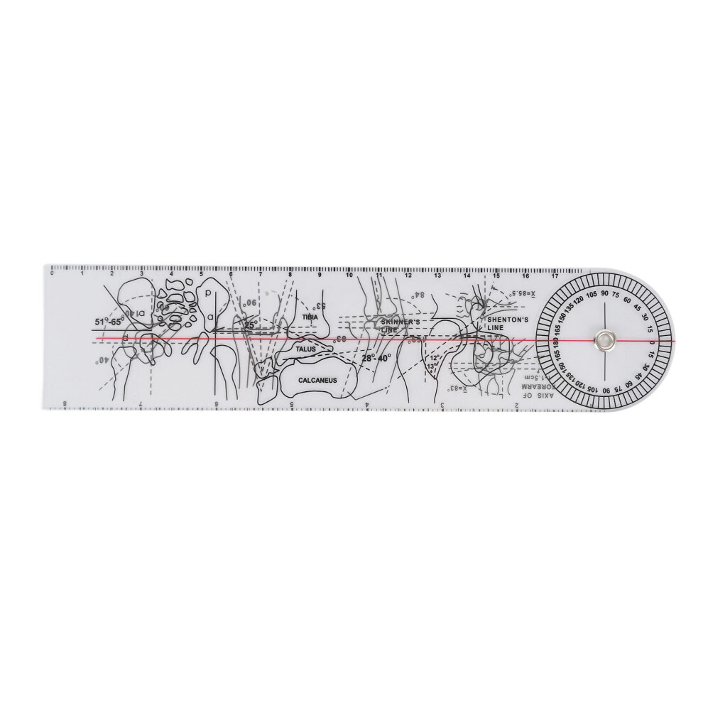 Joint Ruler Transparent Plastic Spinal Goniometer Angle Protractor 461605444826