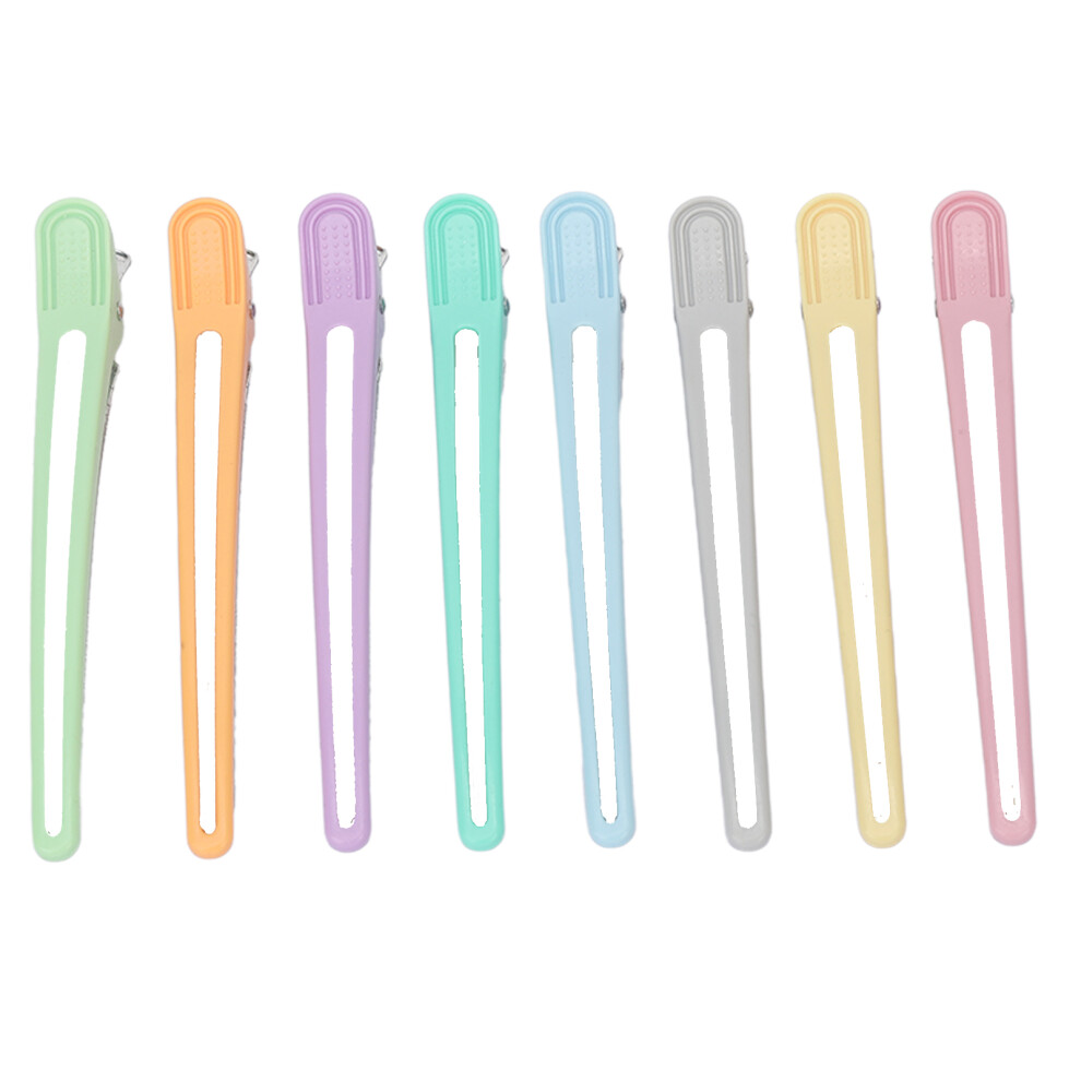 Unisex 8Pcs Hair Clips Acrylic Duckbill Colorful Styling Sectioning