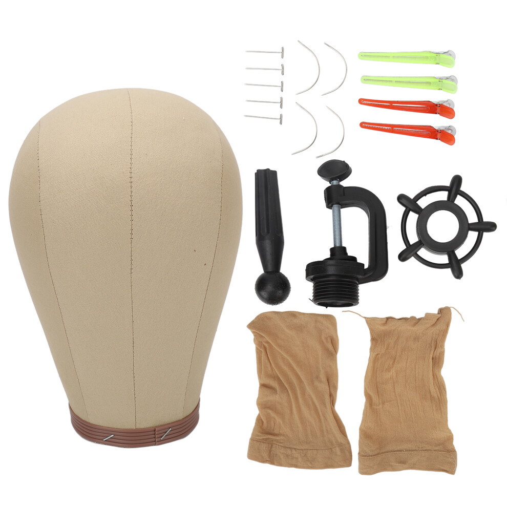 Mannequin Head Canvas Wig Stand 22in Display Styling