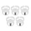 (Without Partition) 5pcs Anelli Inchiostro Microblading Acciaio Inox Argento 4