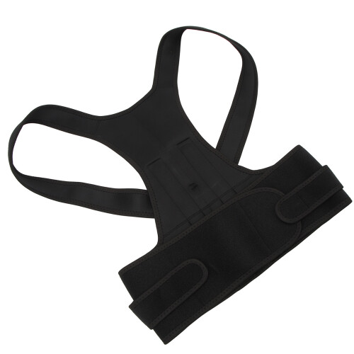 Verstelbare Houding Corrector Ademend Rug Brace Zwart 2