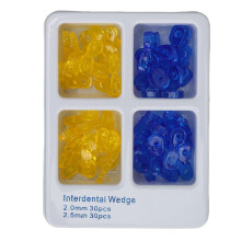 60Pcs Elastic Rubber Dental Wedge Tooth Seperator