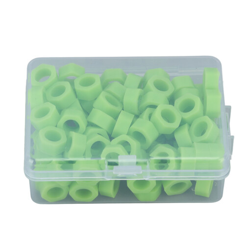 (Green) 100pcs Dental Code Rings Silicone Color ID for Instruments Green
