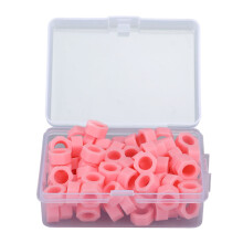 (Pink) 100pcs Dental Code Rings Silicone Color ID for Instruments Green