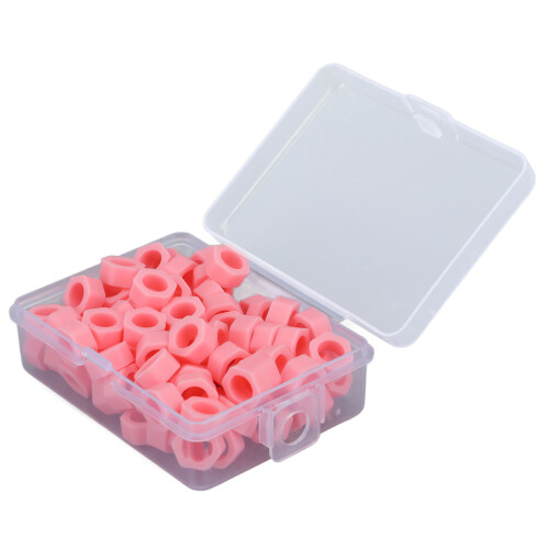 (Pink) 100pcs Dental Code Rings Silicone Color ID for Instruments Green 1